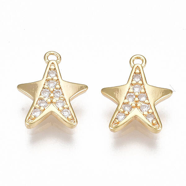 Brass Cubic Zirconia Charms
