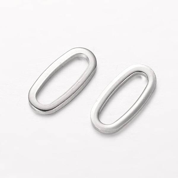 Tarnish Resistant Oval 304 Stainless Steel Link Rings