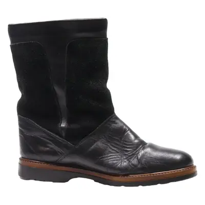FOR EVER High Boots Black Leather Mens UK 6.5