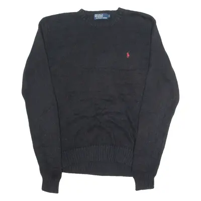 POLO RALPH LAUREN Mens Jumper Black Tight Knit M