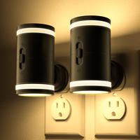 KINDEEP Night Light Plug in, Dusk to Dawn Sensor, Soft White 3000K, 1-120LM Adjustable Brightness, Dimmable Night Lights for ...