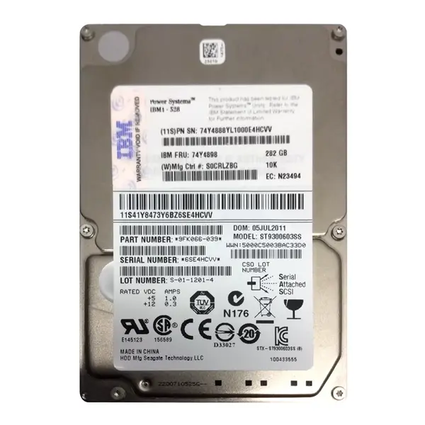74Y4898 IBM 139GB 3Gb/s SAS 15000 2.5-Inch Hard Drive