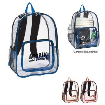25 Custom Clear Backpack - PVC & Polyester