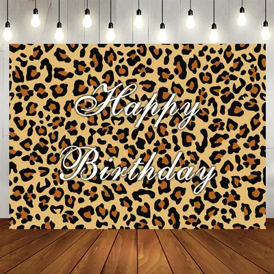 Aperturee Wild Leopard Themed Birthday Backdrop For Adult