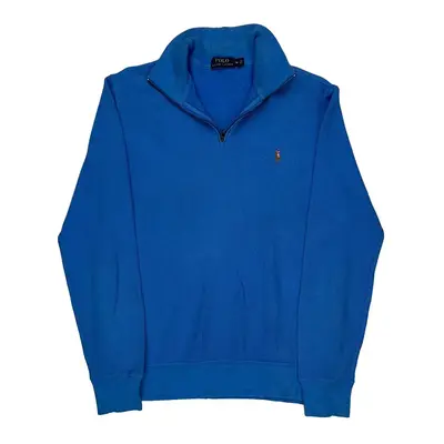 Polo By Ralph Lauren 1/4 Zip - Medium Blue Cotton