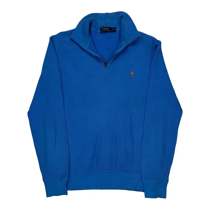 Polo By Ralph Lauren 1/4 Zip - Medium Blue Cotton