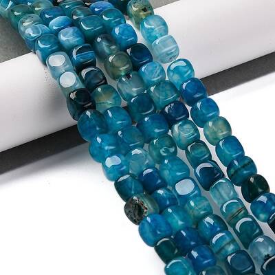 Natural Dragon Veins Agate Beads Strands