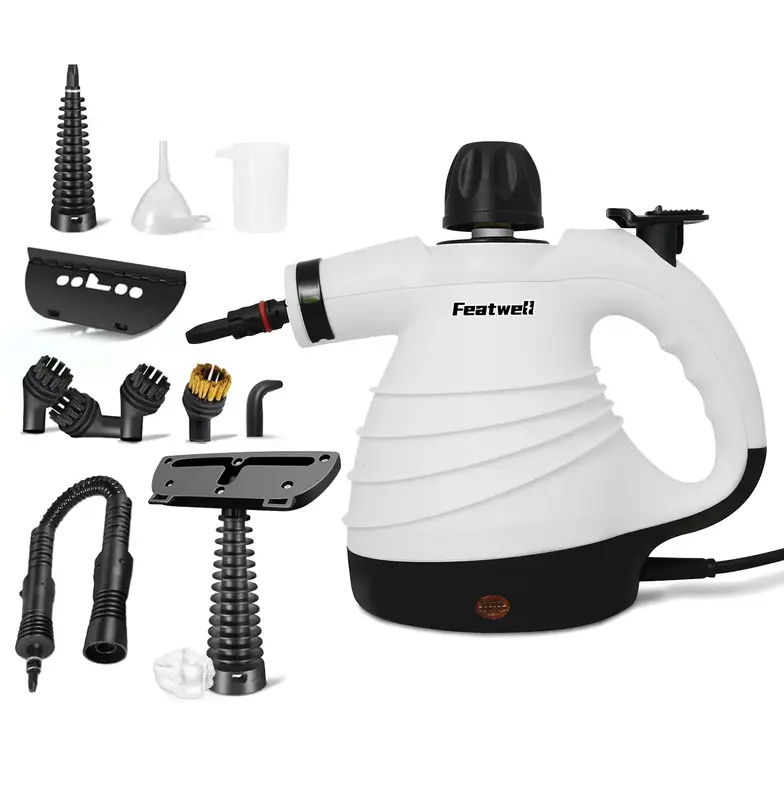 Featwell Handheld Steam Cleaner with 12 pcs Accessories,Multi-Purpose Steamer for Home Use, Steamer for Cleaning Floor, Uphol...