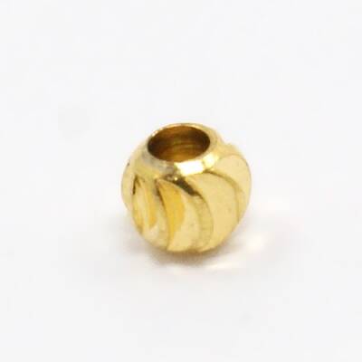 Fancy Cut Brass Round Spacer Beads