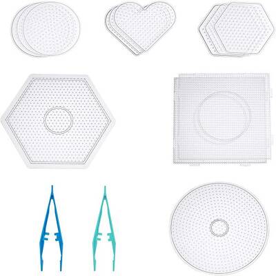 13 pcs ABC Plastic Pegboards with 4 pcs Plastic Tweezer