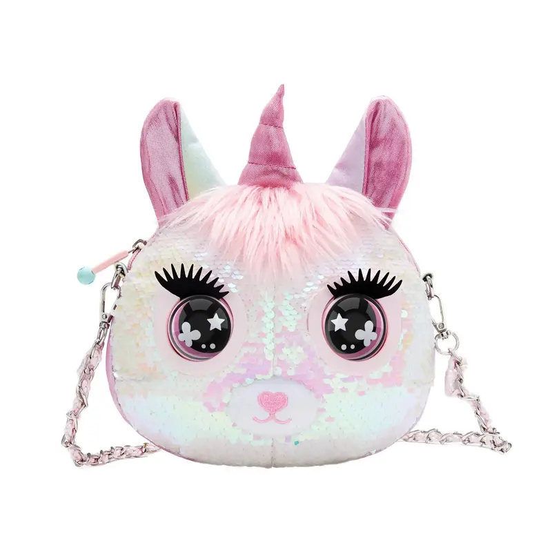 Beling Bag Sparkly Unicorn Backpack – with Fun Googly Eyes, Adjustable Straps (Big backpack, Pink) – Perfect for School a...