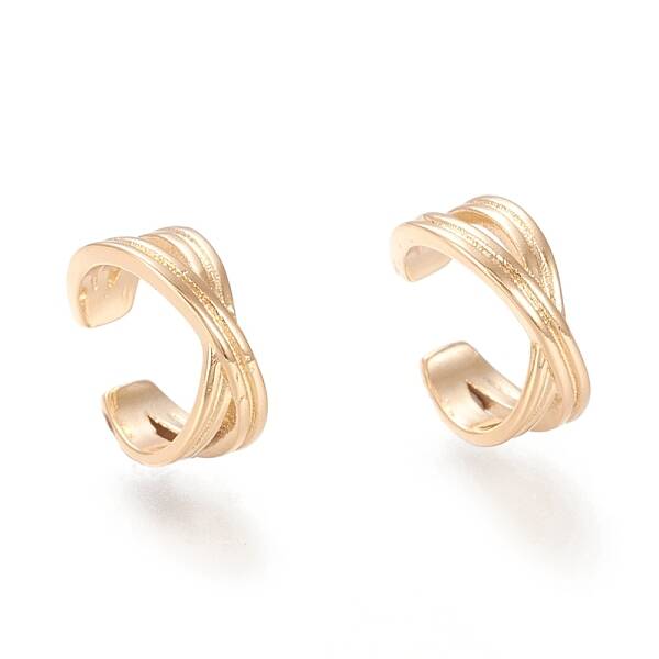 Brass Cuff Earrings