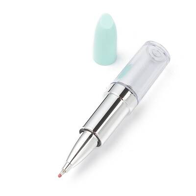 Lipstick Shape Empty Tube Black Ink Ballpoint Pens
