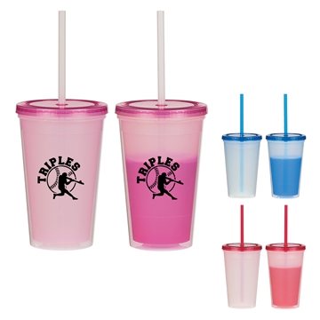 60 Promotional 16 oz Econo Color Changing Tumbler - BPA Free