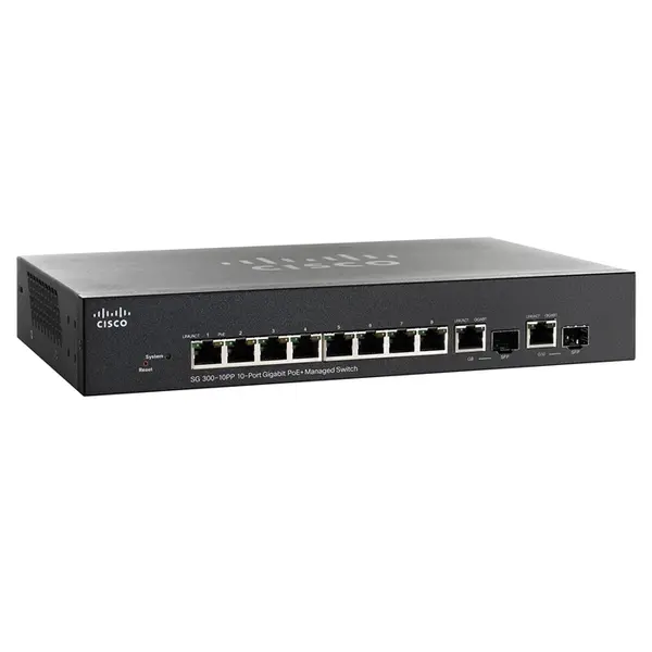 SG300-10PP Cisco SM 300 Series 8x Ports PoE+ 2x Ports Combo SFP Switch