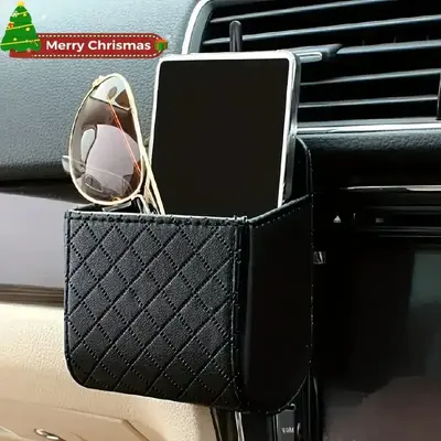 Car Air Outlet Storage Bag, 1 Count Multifunctional Car Storage Box with Hook, Car Interior Organizer