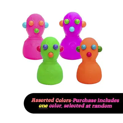 NeeDoh Panic Pete - Air-Filled Fidget Toy for Stress Relief - Squeeze to Watch Eyes, Nose & Ears Pop - One color shipped at r...