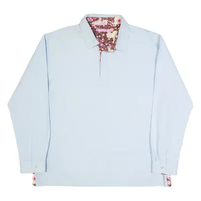 JOULES Womens Polo Shirt Blue Long Sleeve UK 18