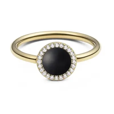 Daniel wellington Luxury Ring with Black Agate and Crystals Audrey DW0040139 - Circuit: 50 mm
