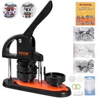 VEVOR Button Maker Machine, 2.28 inch/58mm Pin Maker with 100pcs Button Parts, Ergonomic Arc Handle Punch Press Kit, Button M...