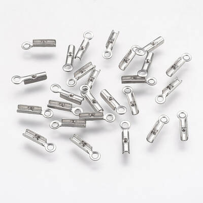 Tarnish Resistant 304 Stainless Steel Folding Crimp Ends