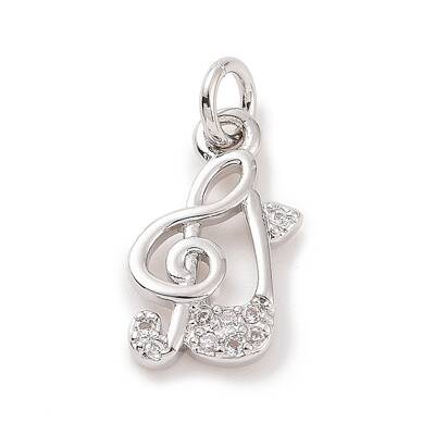 Brass Micro Pave Cubic Zirconia Charms