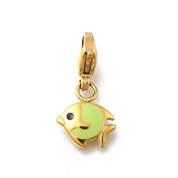 Fish 304 Stainless Steel Enamel Pendant Decorations