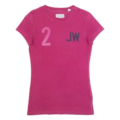 JACK WILLS Womens T-Shirt Pink UK 8