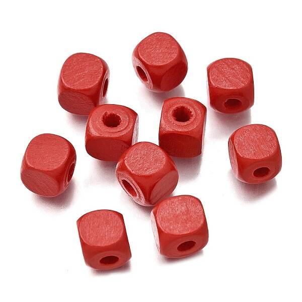 Spray Painted Wooden Beads