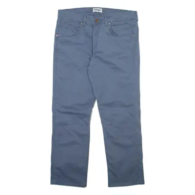 WRANGLER Mens Trousers Blue Regular Straight W33 L27