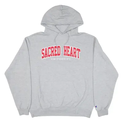 CHAMPION Sacred Heart University Mens Grey Hoodie USA XL