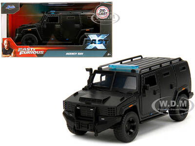 Agency SUV Matt Black Fast X (2023) Movie Fast & Furious Series 1/32 Diecast Model Car by Jada