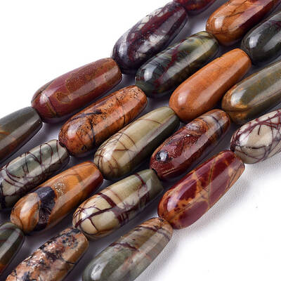 Natural Picasso Stone/Picasso Jasper Beads Strands