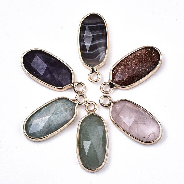 Natural & Synthetic Mixed Gemstone Pendants