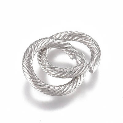 Tarnish Resistant 304 Stainless Steel Twisted Jump Rings
