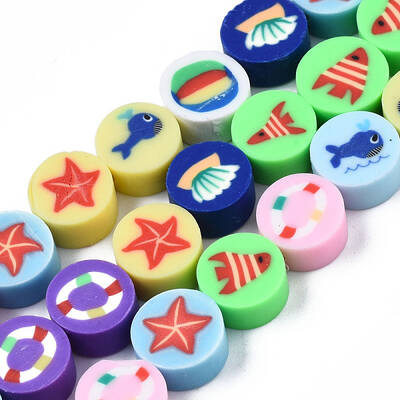 Handmade Polymer Clay Beads Strands