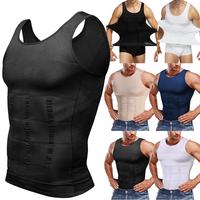 Mens Compression Shirt Body Shaper Tank Top Tight Vest Compression Underwear Men Shapewear Sports Fitness Workout Tank Tops A...