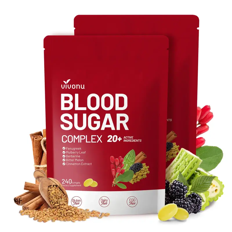 VIVONU BLOOD SUGAR COMPLEX –Blood Sugar Balance | Antioxidant Support | Metabolic Support | Enhanced Absorption | Bitter Me...