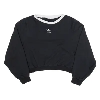 ADIDAS Cropped Womens Sweatshirt Black M