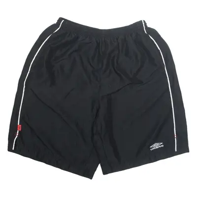 UMBRO Mens Sports Shorts Black L W26