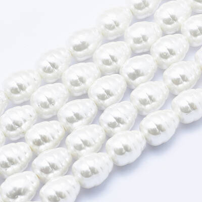 Electroplate Shell Pearl Beads Strands