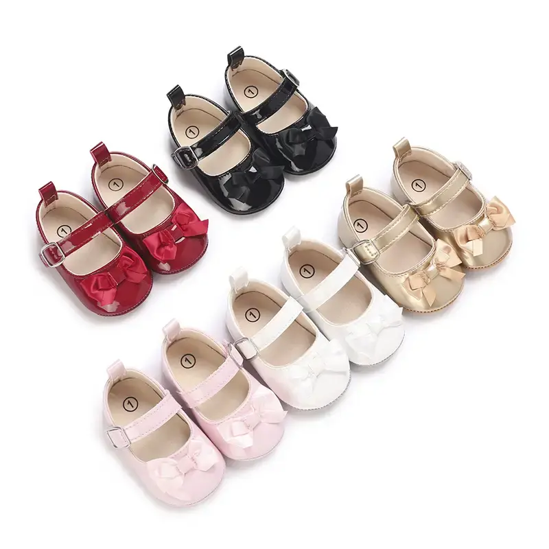 Baby girl princess shoes cute bow baby shoes