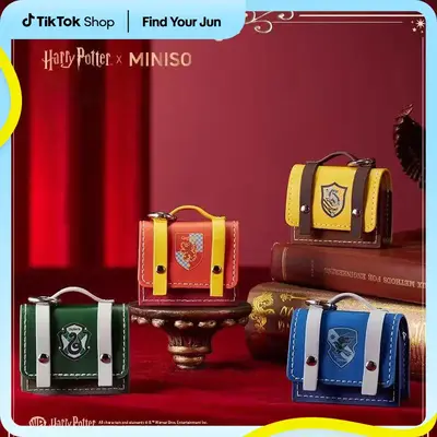 Harry Potter House - Style Leather Headphone Case: Perfect for Hogwarts Fans on the Go! Protect your headphones in style whet...