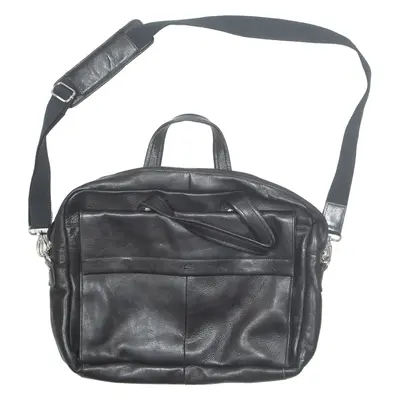 MANCINI Mens Laptop Bag Black Leather