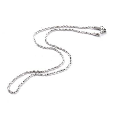 Non-Tarnish 304 Stainless Steel Rope Chain Necklaces