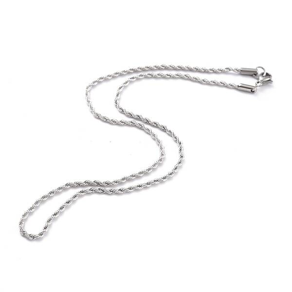 Non-Tarnish 304 Stainless Steel Rope Chain Necklaces