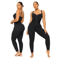 Shapellx AirSlim ElasticFuse Zipper Shaping Jumpsuit Waist band Tummy bridle Workout Outfit Womenswear Shapewear Bodysuit One...