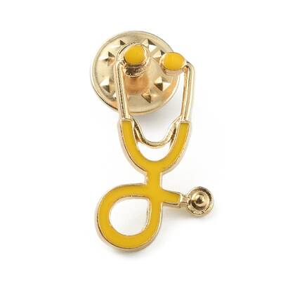 Medical Echometer Enamel Pin