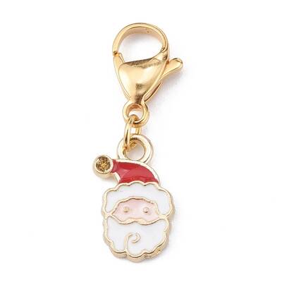 Christmas Theme Alloy Enamel Pendants
