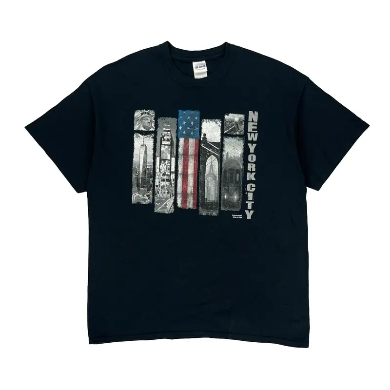 New York City Gildan Graphic T-Shirt - XL Black Cotton